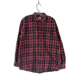 Vintage Carhartt Button Up Shirt Mens Large Plaid Flannel Workwear Top Check